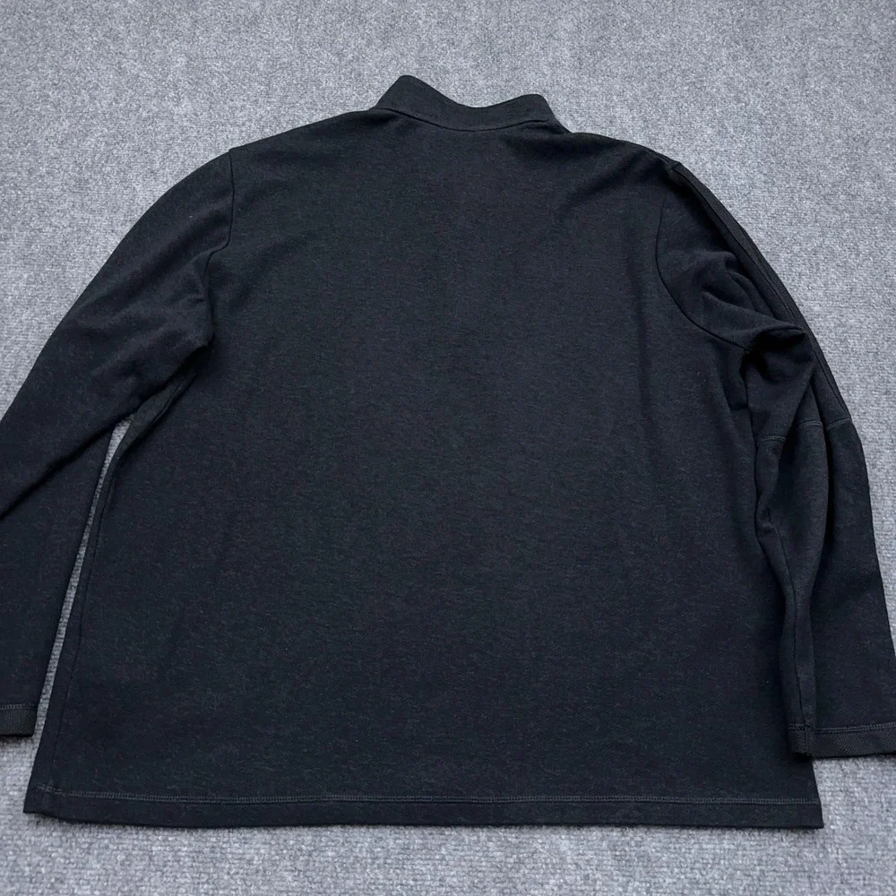 adidas 3-Stripes 1/4 Zip Pullover Men *XL* Black Melange Golf Performance GH7051